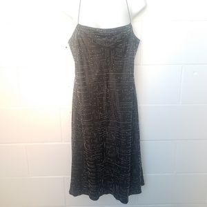 Donna Karan Black Silk Beaded Cocktail Dress Sz 12